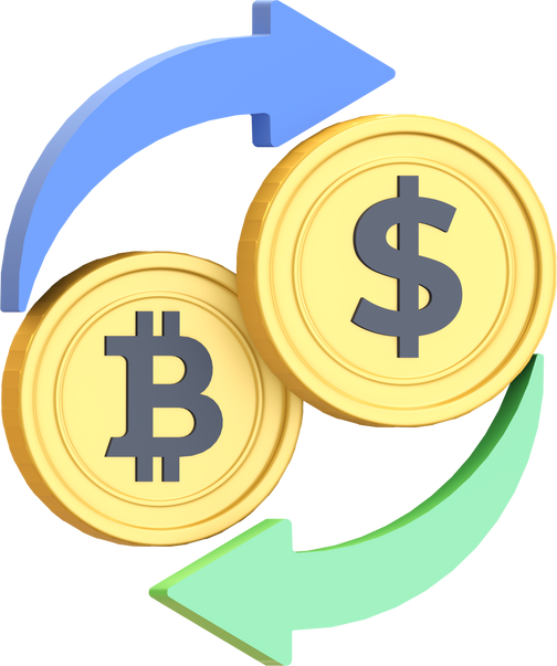 bitcoin transaction swap exchange icon illustration